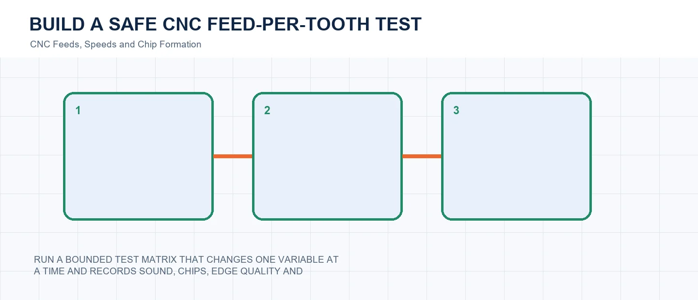 Build a Safe CNC Feed-per-Tooth Test technical decision diagram