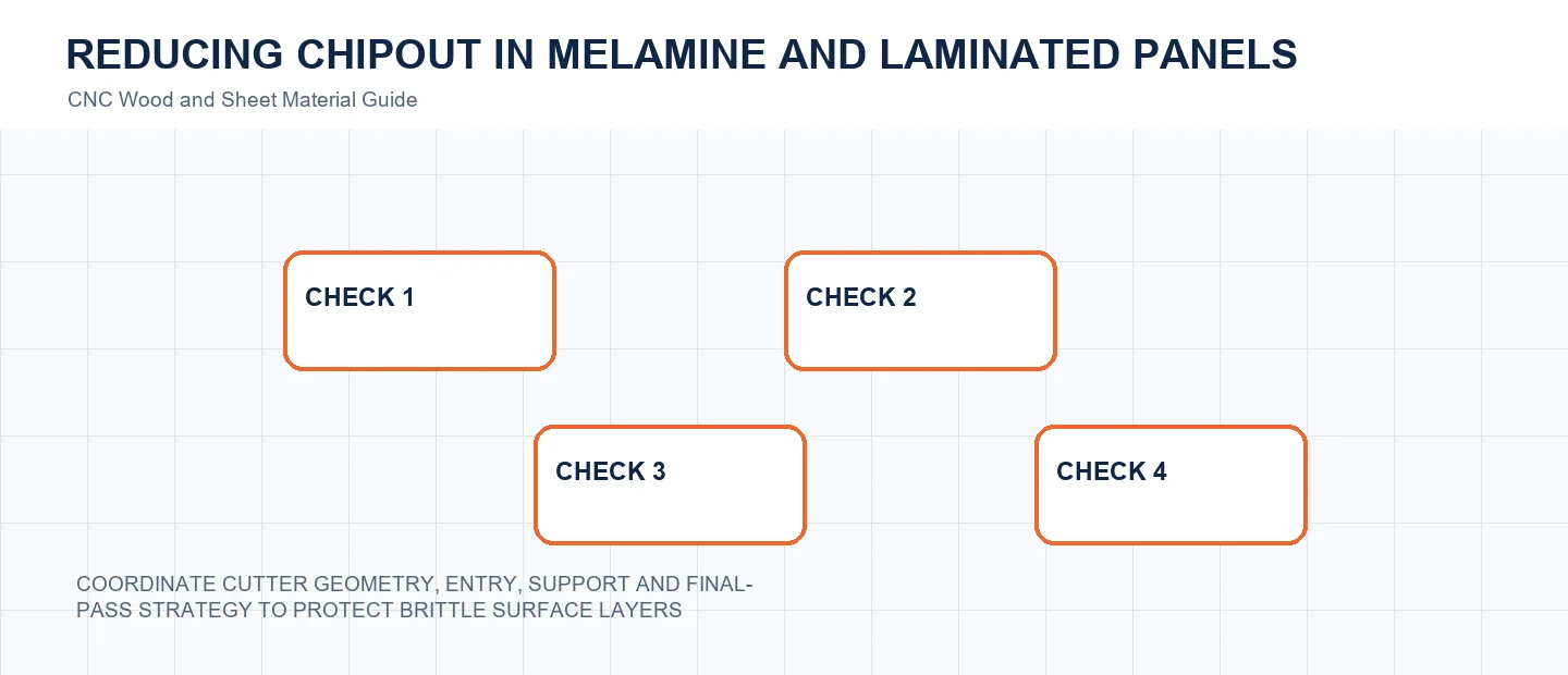 Reducing Chipout in Melamine and Laminated Panels technical decision diagram
