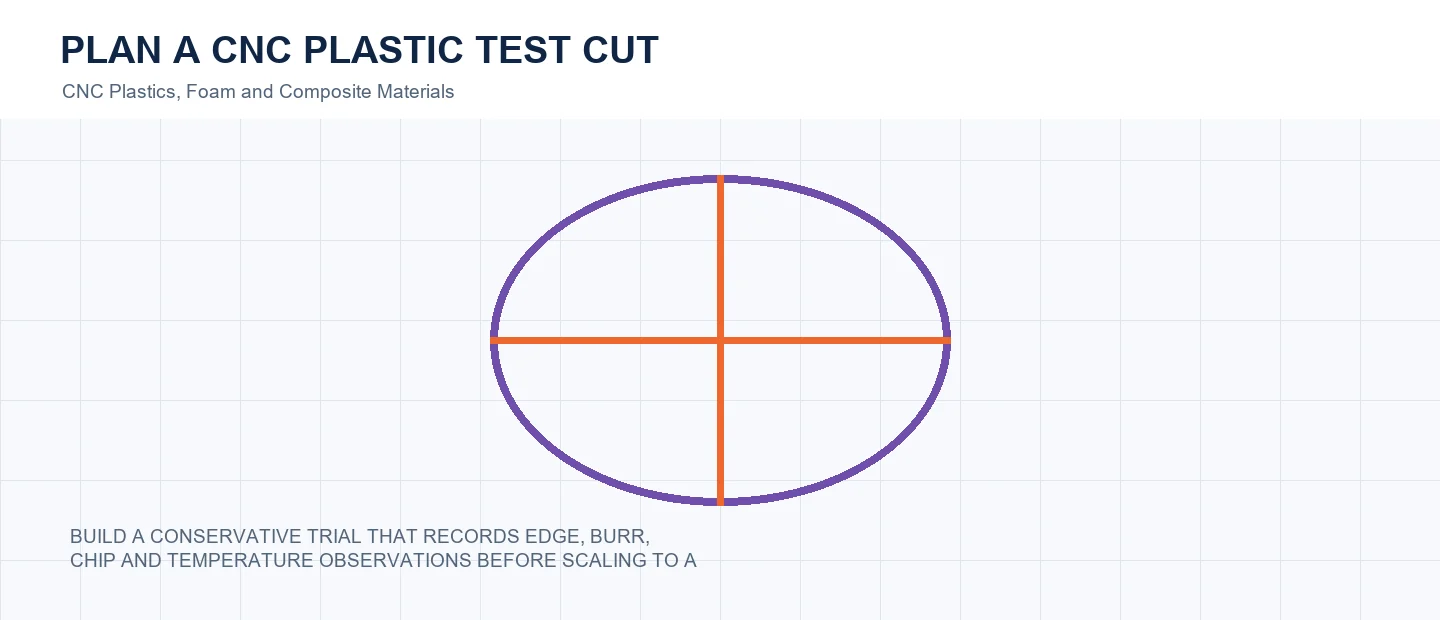 Plan a CNC Plastic Test Cut technical decision diagram