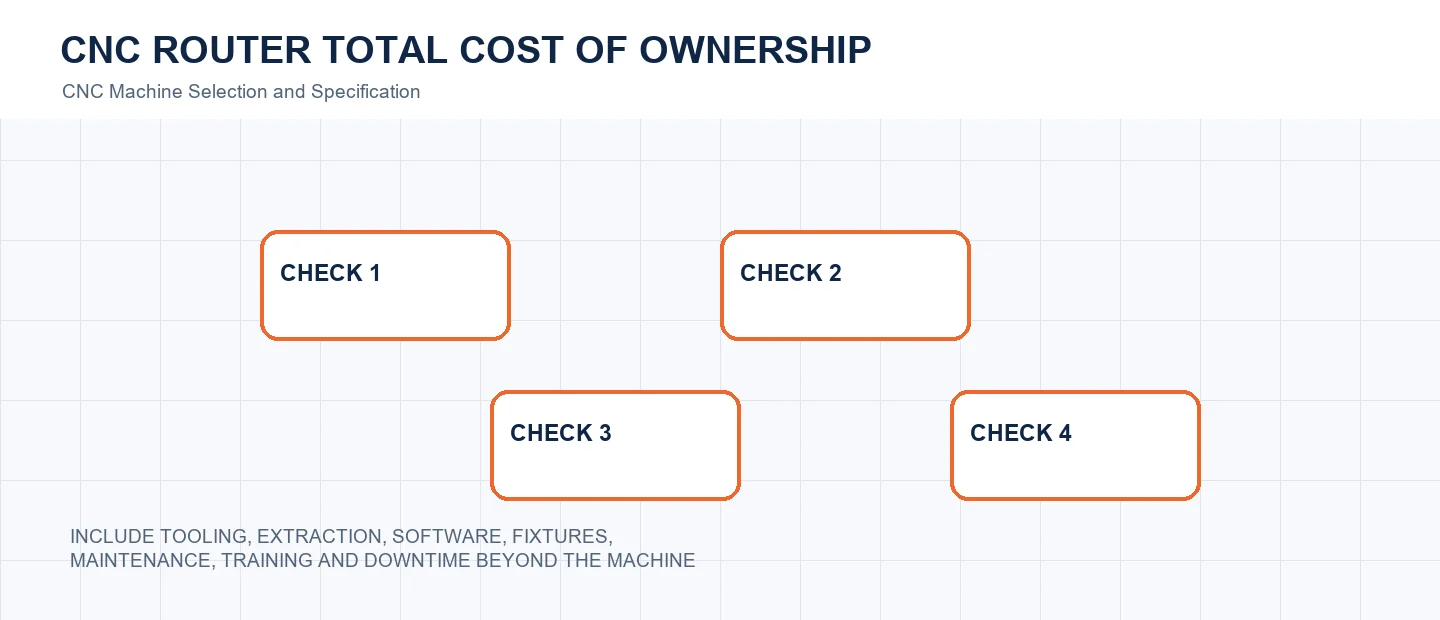 CNC Router Total Cost of Ownership technical decision diagram