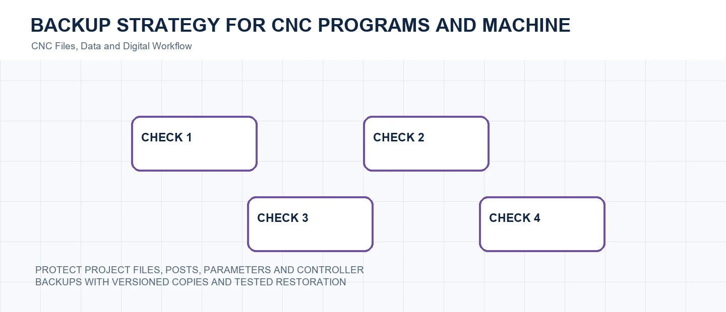 Backup Strategy for CNC Programs and Machine Data technical decision diagram